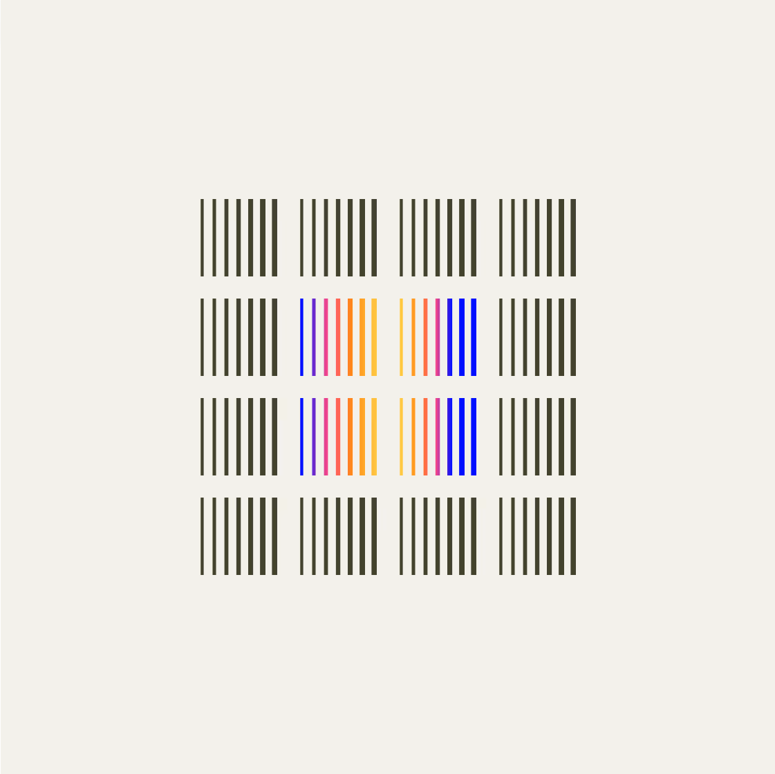 Abstract graphic showing vertical bars, symbolizing audio dataset release.
